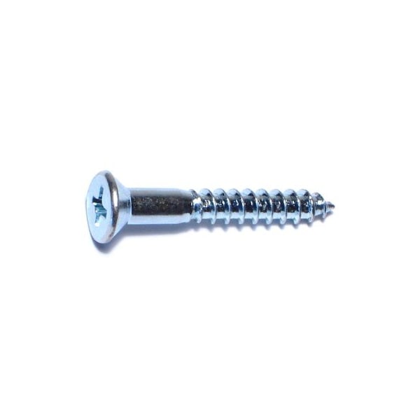 Midwest Fastener Wood Screw, #9, 1-1/4 in, Zinc Plated Steel Flat Head Phillips Drive, 100 PK 02568 - main
